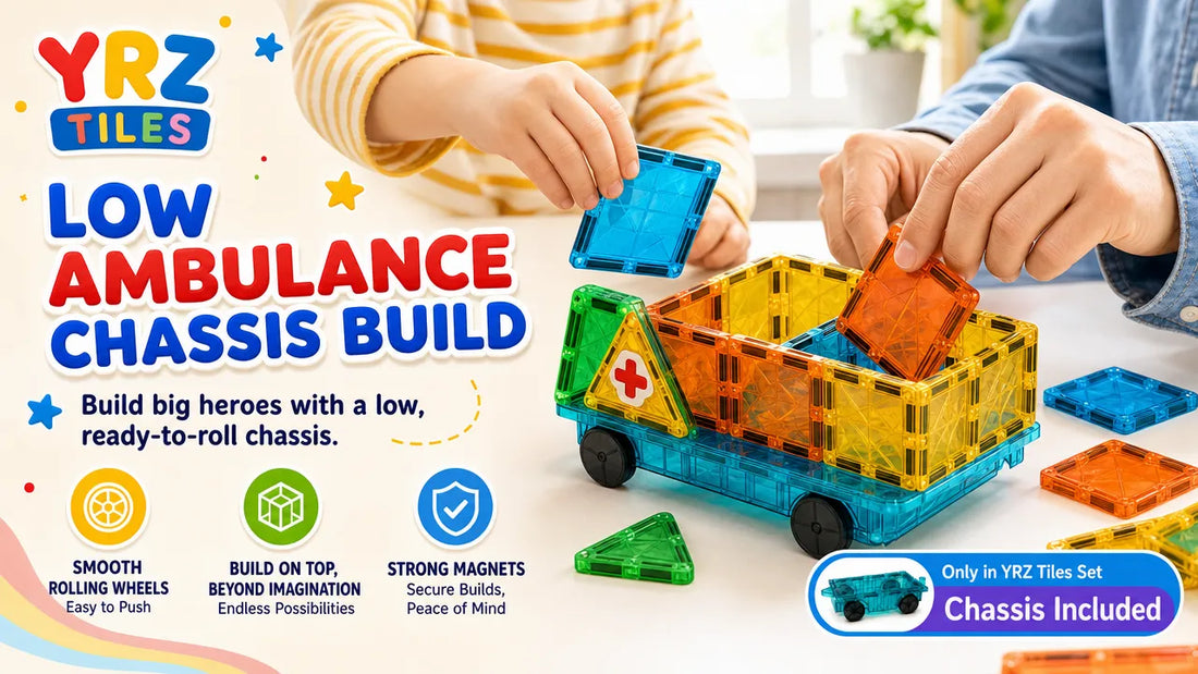 How to Build a Magnetic Tile Ambulance and Clinic with the 106-Piece Set