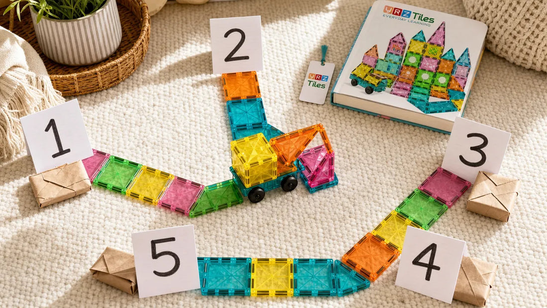 Create a Magnetic Tile Delivery Van and Put Its Stops in Order