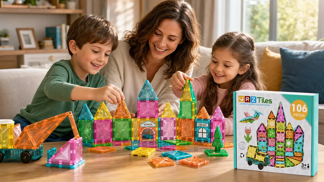 4 Community Buildings Kids Can Design with Magnetic Tiles