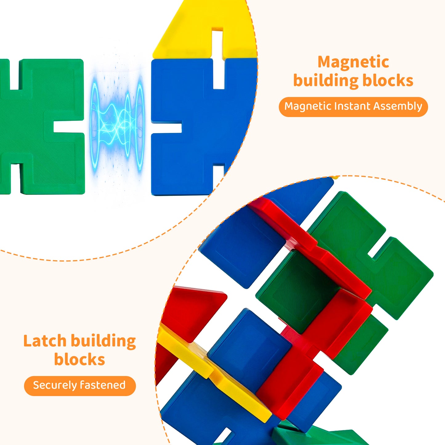 MagFlake - 2 in 1 Magnetic Tiles（58Pcs Set）