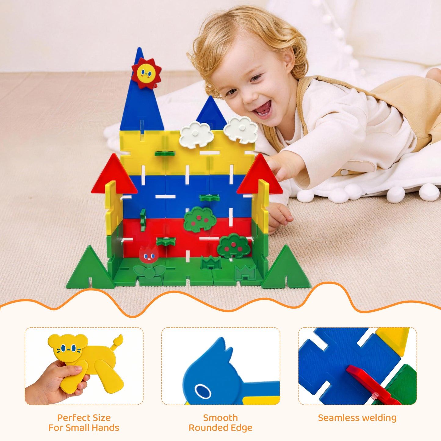 MagFlake - 2 in 1 Magnetic Tiles（58Pcs Set）