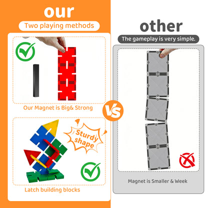 MagFlake - 2 in 1 Magnetic Tiles（58Pcs Set）