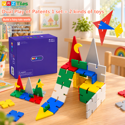 MagFlake - 2 in 1 Magnetic Tiles（32Pcs Set）